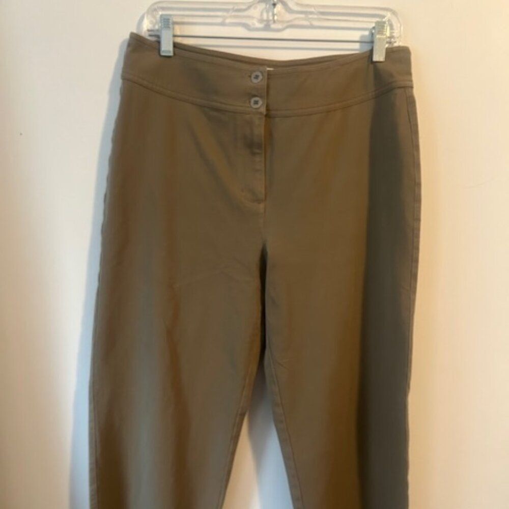 Chico's Khaki High rise front zip ankle pants, size 1.5/10